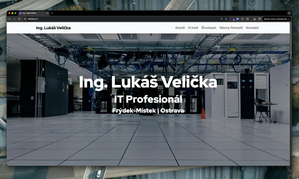Webová stránka IT profesionála
